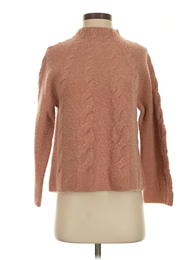 Pre-owned Margaret O'leary Turtleneck Sweater In Brown