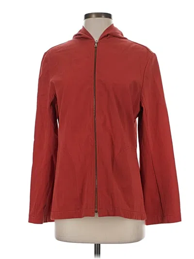 Pre-owned Margaret O'leary Zip Up Hoodie In Red