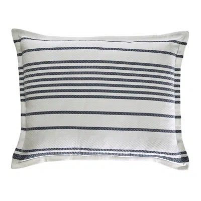 Margaritaville Belize Pillow White And Navy In Blue