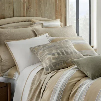 Margaritaville Come Monday Duvet Set – Sand & Taupe Cotton | 1 Duvet Cover + Euro Shams | Inserts Not Included In Neutral
