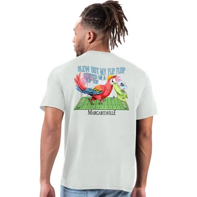 Margaritaville Gray Las Vegas Raiders Flip Flop T-shirt In Animal Print