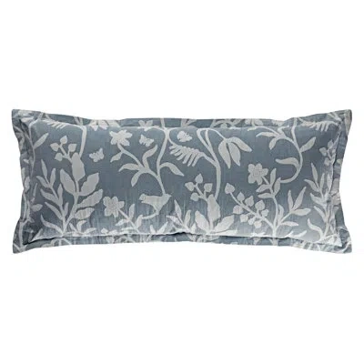 Margaritaville Keys Pillow | Garment-washed Blue & White Cotton