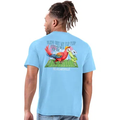 Margaritaville Light Blue New England Patriots Flip Flop T-shirt In Green