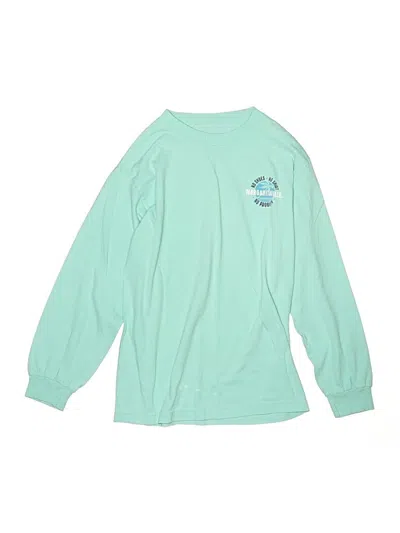 Pre-owned Margaritaville Kids' Long Sleeve T-shirt In Teal