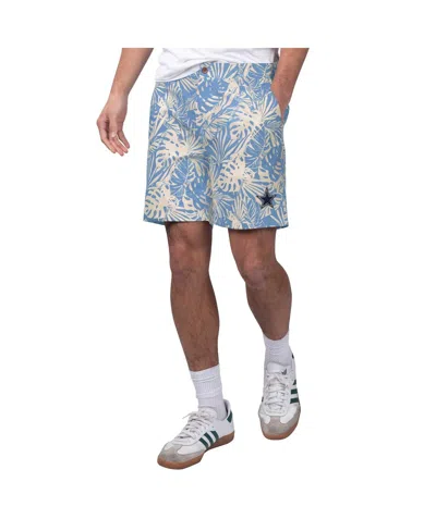 Margaritaville Men's Blue Dallas Cowboys Sand Washed Monstera Party Amphib Shorts In Blue Tan