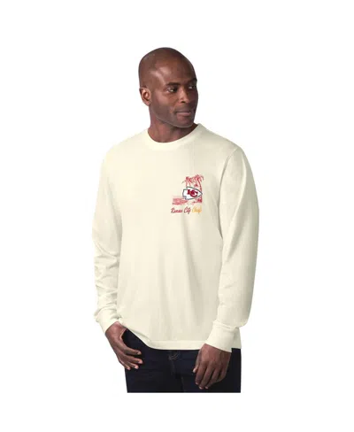 Margaritaville Men's Cream Kansas City Chiefs It's Five O'clock Somewhere Long Sleeve T-shirt In Neutral