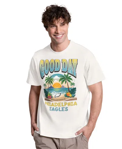 Margaritaville Men's Cream Philadelphia Eagles Good Day T-shirt In White