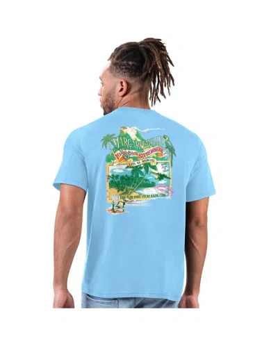 Margaritaville Men's Light Blue Denver Broncos Time Flies T-shirt