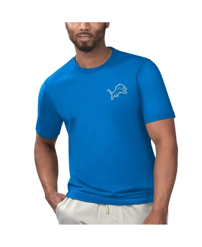 Margaritaville Men's  Blue Detroit Lions Licensed To Chill T-shirt