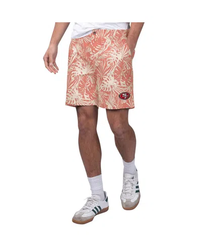 Margaritaville Men's  Scarlet San Francisco 49ers Sandwashed Monstera Print Amphib Shorts