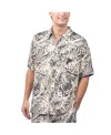 Margaritaville Men's  Tan Atlanta Falcons Sand Washed Monstera Print Party Button-up Shirt In Tan