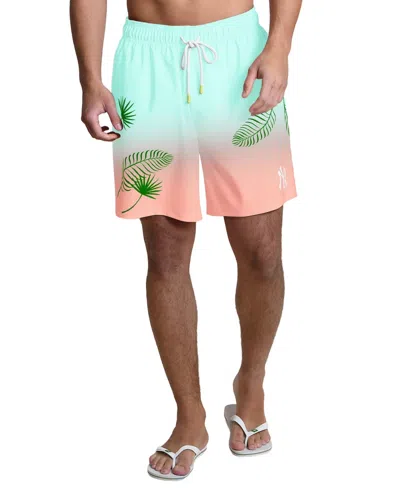 Margaritaville Men's Mint New York Yankees Sunset On The Beach Swim Shorts In Green