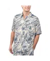 Margaritaville Men's Navy Seattle Mariners Monstera Print Party Button-up Shirt In Multi