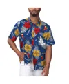 Margaritaville Men's Royal Los Angeles Dodgers Island Life Floral Party Button-up Shirt In Royal