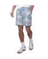 MARGARITAVILLE MEN'S ROYAL NEW YORK GIANTS SANDWASHED MONSTERA PRINT AMPHIB SHORTS