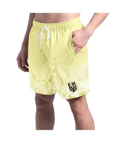 Margaritaville Men's Yellow Vegas Golden Knights Lagoon Fiesta Swim Shorts In Neutral
