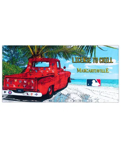 Margaritaville Mlb License To Chill Beach Towel In Red
