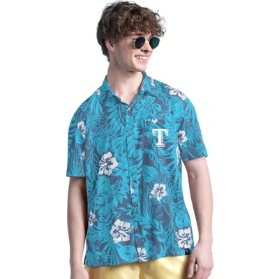 Margaritaville Navy New York Yankees Palm Shade Party Button-up Shirt In Blue