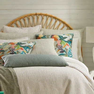 Margaritaville Oren Crypton Celery Woven Luxe Pillow Made-to-order In Green