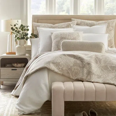 Margaritaville Sandbar Duvet Set – Ivory Cotton | 1 Duvet Cover + Euro Shams | Inserts Not Included In Brown