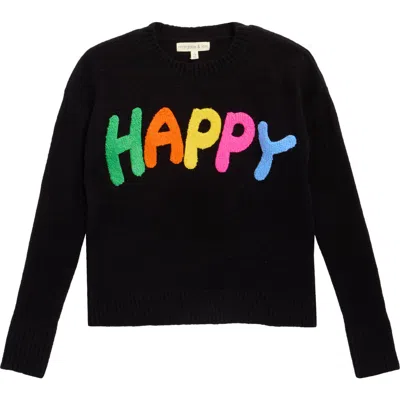 Margaux And Lexi Kids' Happy Sweater In Black