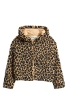 Margaux And Lexi Kids' Leopard Print Fleece Zip-up Jacket In Multi