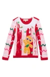 Margaux And Lexi Kids' Preppy Gingerbread Holiday Sweater In Multi