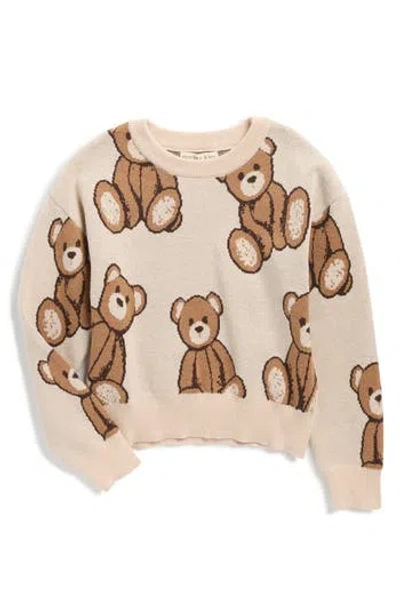 Margaux And Lexi Kids' Teddy Bear Sweater In Multi