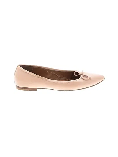 Pre-owned Margaux Flats In Tan