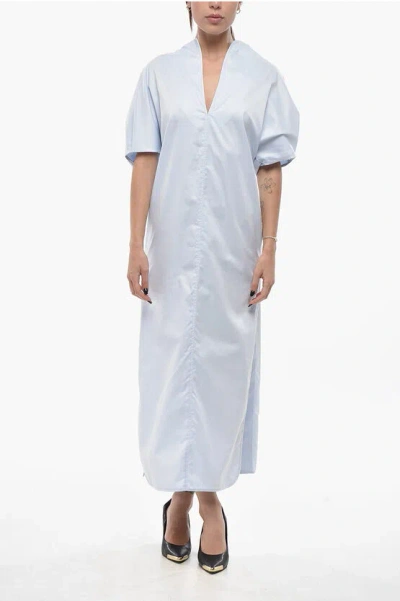 Margaux Lonnberg Cotton Organza Dress With Open Back In White