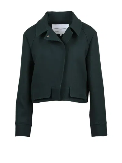 Margaux Lonnberg Green Snap-button Wool-blend Short Coat