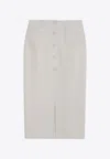 Margaux Lonnberg White Jagger Midi Skirt In White
