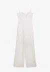 Margaux Lonnberg Margaux Lönnberg White Wool Blend Lauren Jumpsuit In White