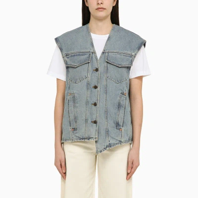 MARGAUX LONNBERG MARGAUX LÖNNBERG ASYMMETRICAL KAIA DENIM WAISTCOAT