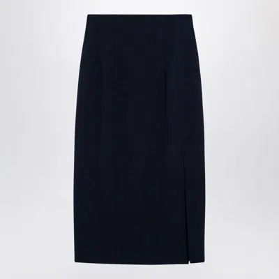 Margaux Lonnberg Margaux Lönnberg Navy Wool-blend Marlo Skirt