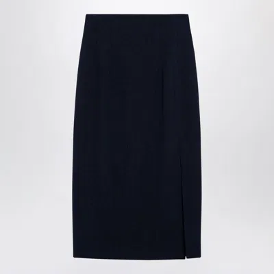 MARGAUX LONNBERG MARGAUX LÖNNBERG NAVY WOOL-BLEND MARLO SKIRT