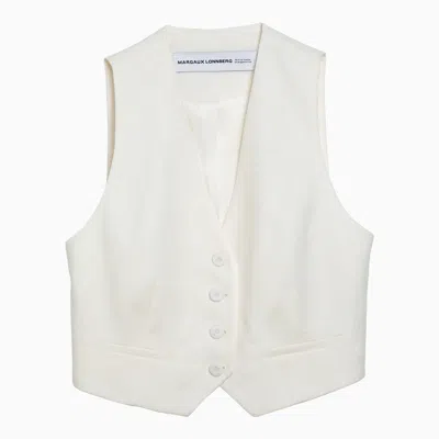 Margaux Lonnberg Margaux Lönnberg White Dee Wool Blend Waistcoat