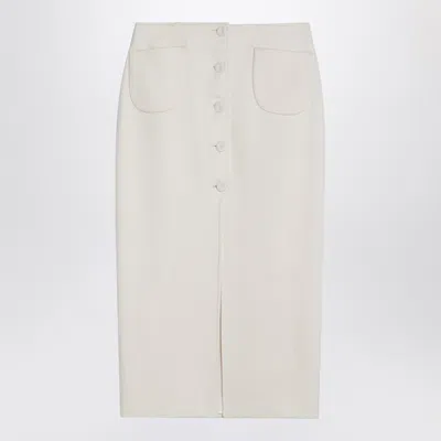 MARGAUX LONNBERG MARGAUX LÖNNBERG WHITE JAGGER MIDI SKIRT
