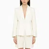 Margaux Lonnberg Margaux Lönnberg White Ryder Single Breasted Jacket In Wool Blend In White