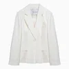 Margaux Lonnberg Margaux Lönnberg White Ryder Single Breasted Jacket In Wool Blend