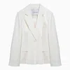 Margaux Lonnberg Margaux Lönnberg White Ryder Single Breasted Jacket In Wool Blend
