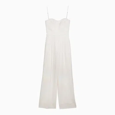 Margaux Lonnberg White Wool-blend Jumpsuit With Cut-out Chest For Women