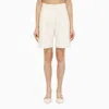 Margaux Lonnberg White Wool-blend Stuart Bermuda Shorts In White