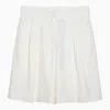 Margaux Lonnberg Margaux Lönnberg White Wool Blend Stuart Bermuda Shorts