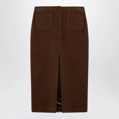 Margaux Lonnberg Margaux Lönnberg Women's Brown Jagger Midi Skirt
