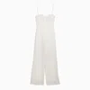 Margaux Lonnberg Margaux Lönnberg White Wool Blend Lauren Jumpsuit In White