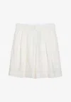 Margaux Lonnberg Margaux Lönnberg White Wool Blend Stuart Bermuda Shorts In White