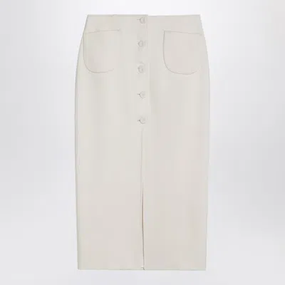 Margaux Lonnberg White Jagger Midi Skirt