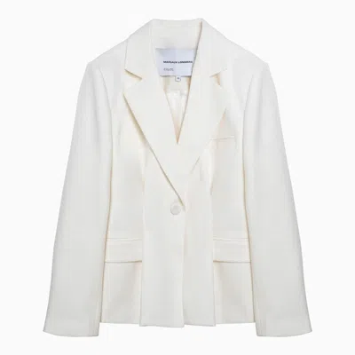 Margaux Lonnberg White Ryder Single-breasted Jacket In Wool Blend