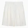 Margaux Lonnberg Margaux Lönnberg White Wool Blend Stuart Bermuda Shorts In White